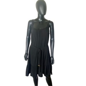 Michael kors sleeveless black dress size Large (b30)